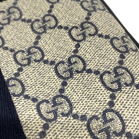 Auth GUCCI Ophidia GG Supreme Mini Bag 517350 Cream Navy Red PVC Leather - Picture 5 of 16